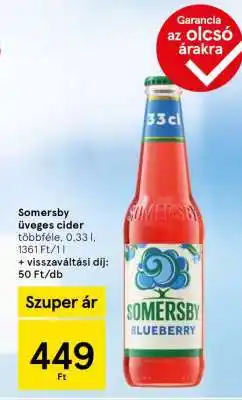 Tesco Somersby üveges cider ajánlat