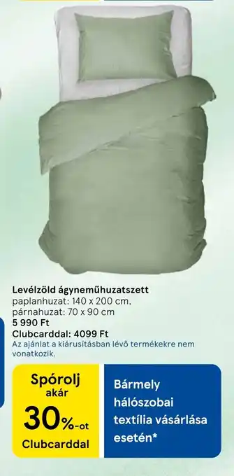 Tesco Levélzöld ágyneműhuzatszett ajánlat
