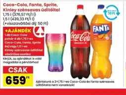 Interspar Coca-Cola, Fanta, Sprite, Kinley szénsavas üdítőital ajánlat