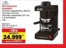 Interspar Szarvasi Mini Espresso kávéfőző ajánlat