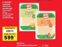 Interspar S-Budget szeletelt edami és gouda sajt csomagolt ajánlat