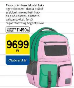 Tesco Paso Prémium iskolatáska ajánlat