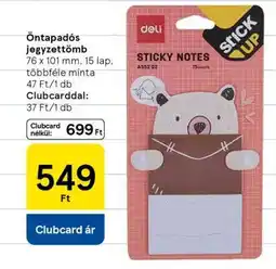 Tesco Öntapadós jegyzettömb ajánlat