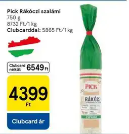 Tesco PICK Rákóczi szalámi ajánlat