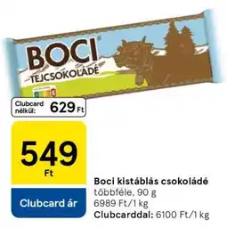 Tesco BOCI Tejcsokoládé ajánlat