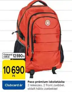 Tesco Paso Prémium iskolatáska ajánlat