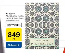 Tesco Naptár ajánlat