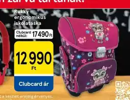 Tesco Rukky ergonomikus iskolatáska ajánlat