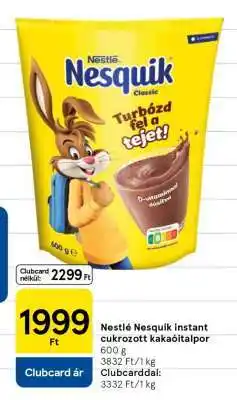 Tesco Nestlé Nesquik instant cukrozott kakaóitalpor ajánlat