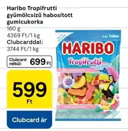 Tesco Haribo Tropifrutti gyümölcsízű habosított gumicukorka ajánlat