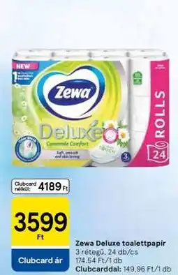 Tesco Zewa Deluxe toalettpapír ajánlat