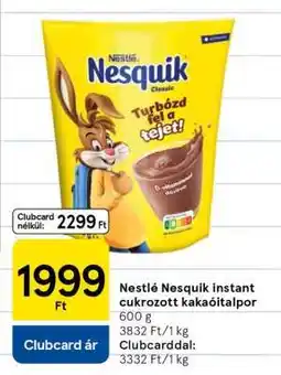 Tesco Nestlé Nesquik instant cukrozott kakaóitalpor ajánlat