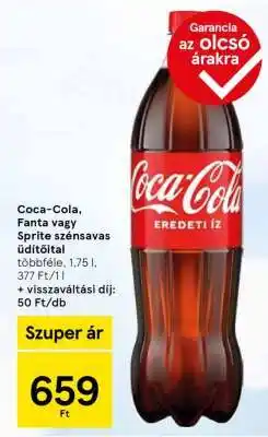 Tesco Coca-Cola, Fanta vagy Sprite szénsavas üdítőital ajánlat
