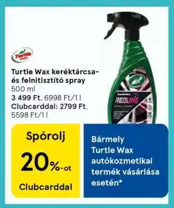 Tesco Turtle Wax keréktárcsa és felnitisztító spray ajánlat