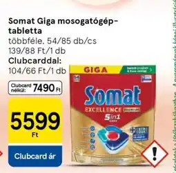 Tesco Somat Giga mosogatógép-tabletta ajánlat