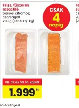 Interspar Friss, fűszeres lazacfilé ajánlat