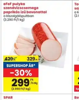 Interspar eFef pulyka szendvicscsemege ajánlat