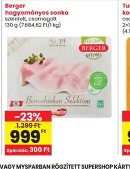 Interspar Berger hagyományos sonka ajánlat