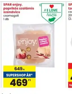 Interspar Spar Enjoy Paprikás szalámis szendvics ajánlat