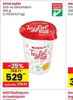 Interspar SPAR tejföl ajánlat