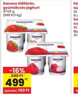 Interspar Danone élőflrás, gyümölcsös joghurt ajánlat