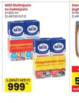 Interspar Milli főzőtejszín és habtejszín ajánlat
