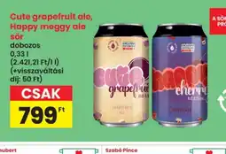 Interspar Cute grapefruit ale, Happy meggy ale sör ajánlat