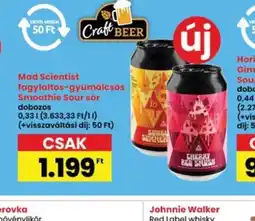Interspar Mad Scientist fagylaltos-gyümölcsös Smoothie Sour sör ajánlat