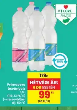 Interspar Primavera ásványvíz ajánlat