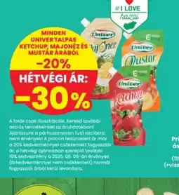 Interspar Minden Univer talpas ketchup, majonéz és mustár árábl ajánlat