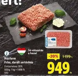 Lidl HÚSFARM Friss, darált sertéshús ajánlat