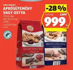 ALDI FINEST BAKERY APRÓSÜTEMÉNY VAGY OSTYA ajánlat