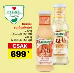 Spar UNIVER SALÁTAÖNTET ajánlat