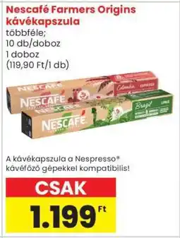 Spar Nescafé Farmers Origins kávékapszula ajánlat