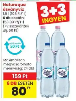 Spar NATURAQUA ÁSVÁNYVÍZ ajánlat
