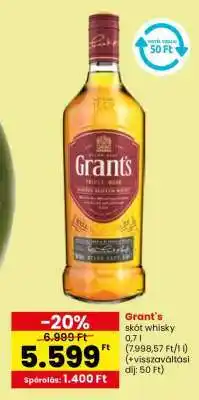 Spar GRANT'S Skót whisky ajánlat