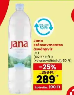 Spar Jana szénsavmentes ásványvíz ajánlat