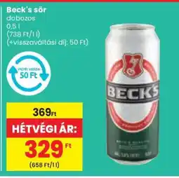 Spar Beck's sör ajánlat