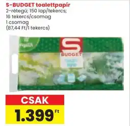 Spar S-BUDGET toalettpapír ajánlat