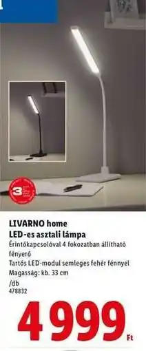 Lidl LIVARNO HOME LED-es asztali lámpa ajánlat