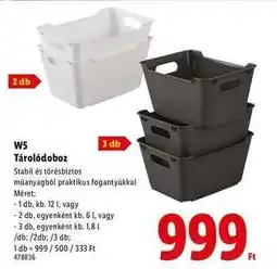 Lidl W5 Tárolódoboz ajánlat
