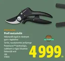Lidl FISKARS Profi metszőolló ajánlat