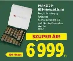 Lidl PARKSIDE HSS-fúrószárkészlet ajánlat