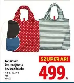 Lidl Topmove Összehajtható bevásárlótáska ajánlat
