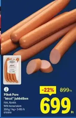 Lidl PIKOK PURE 'Bécsi'' juhbélben ajánlat