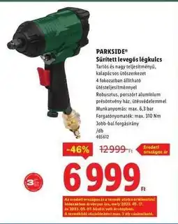 Lidl PARKSIDE Sűrített levegős légkulcs ajánlat