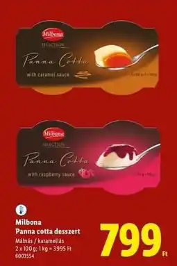 Lidl MILBONA Panna cotta desszert ajánlat