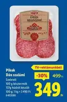 Lidl Pikok Dán szalámi ajánlat
