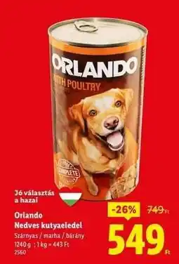 Lidl Orlando Nedves kutyaeledel ajánlat