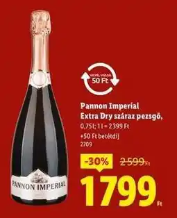 Lidl PANNON IMPERIAL Extra dry száraz pezsgő ajánlat
